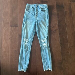 High rise super skinny ankle jeans